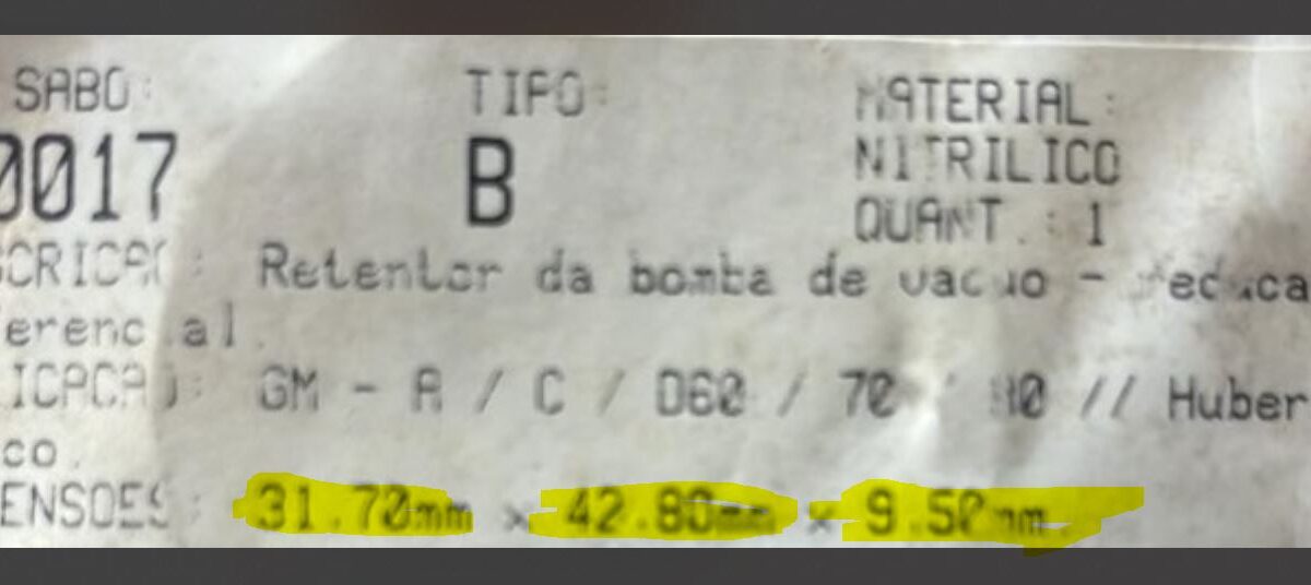 RETENTOR REDUZIDA DIFERENCIAL D60 D70 TINKEM 00017B