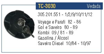 TAMPA TANQUE COMBUSTIVEL GOL SAVEIRO KOMBI PARATI