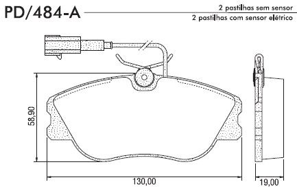 PASTILHA FREIO FIAT MAREA 2.4 ALFA ROMEO Nº 9944329