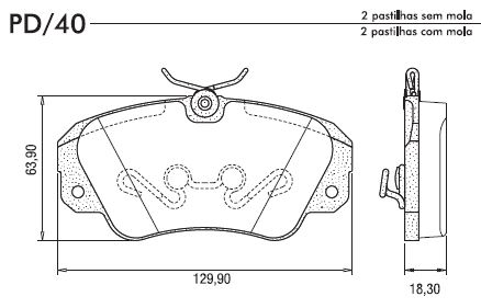 PASTILHA FREIO CHEVROLET OMEGA SUPREMA NºGM 93213481