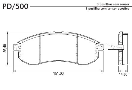 PASTILHA FREIO MITSUBISHI L-200 PAJERO SPORT 04ED (AKE)