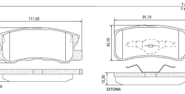 PASTILHA FREIO MITSUBISHI PAJERO FULL 02ED Nº MN102628