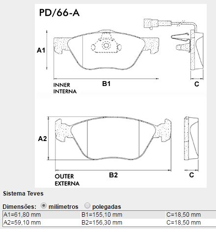 PASTILHA FREIO PALIO WEEK ADVENT LOCKER LINEA MAREA C/S