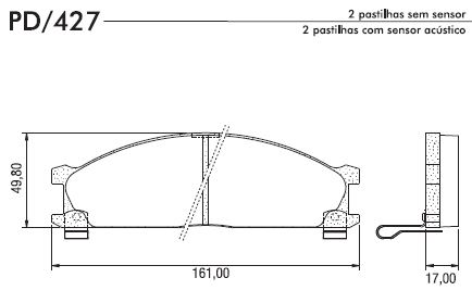 PASTILHA FREIO NISSAN FRONTIER 98ED (SUMIT) 106009G90