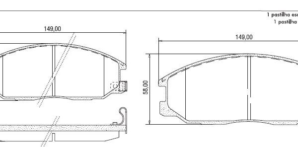 PASTILHA FREIO HYUNDAI SANTA FE 2.0 Nº 5810126A10