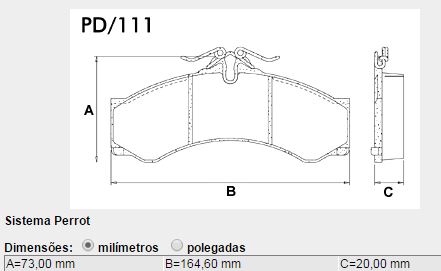 PASTILHA FREIO SPRINTER 310D 412D 413CDI Nº 9024210110