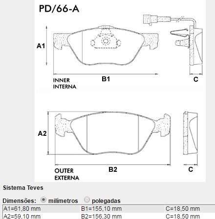 PASTILHA FREIO PALIO STRADA LINEA DOBLO Nº71713143 C/SE