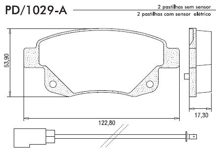 PASTILHA FREIO FORD TRANSIT FURGAO VAN TRAS 6C1J2K021AA