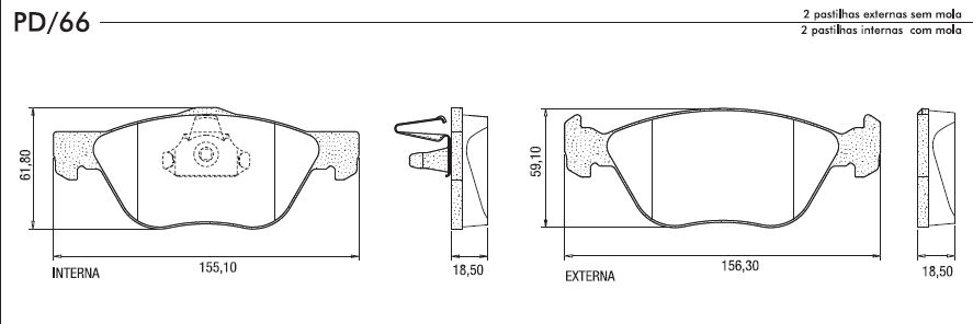 PASTILHA FREIO PALIO STRADA LINE PUNTO Nº7087050 LOCKER