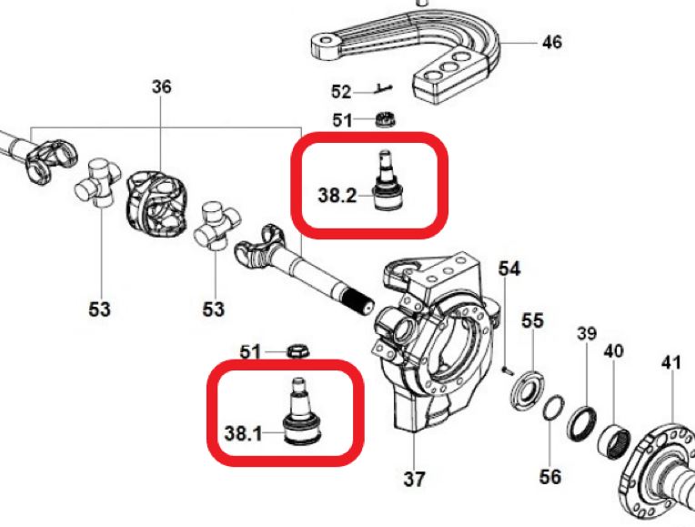 KIT PIVO SUSPENSAO VOLARE V8L 4X4 SUP/INF Nº 10716314