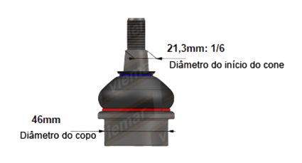 PIVO SUSPENSAO FORD RANGER 2013 EM DIANTE (INFERIOR)
