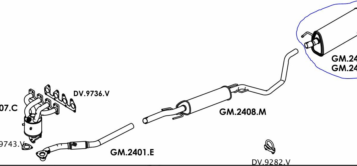 SILENCIOSO TRASEIRO GM MERIVA 1.4 1.8 8V 2002ED