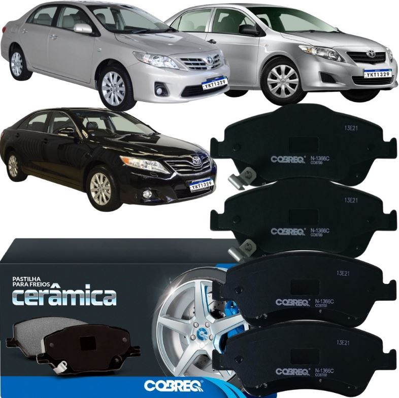 PASTILHA FREIO TOYOTA COROLLA 08ED DIANTEIRA (CERÂMICA)