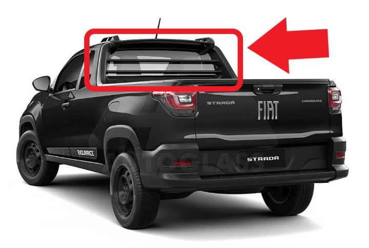 VIDRO VIGIA FIAT STRADA 2020ED FIXO 322MM X 1200MM C/BK