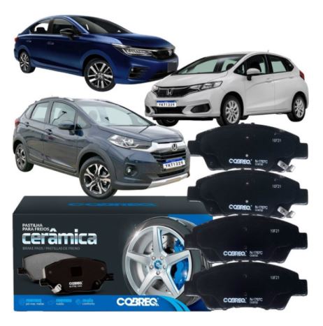 PASTILHA FREIO HONDA CITY FIT WRV 1.5 COBREQ CERÂMICA