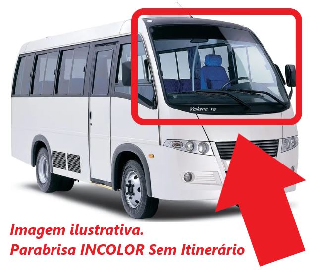 PARABRISA MARCOPOLO AGRALE VOLARE W8 V8 V8L INCOLOR