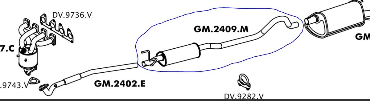 SILENCIOSO INTERMEDIARIO GM AGILE 1.4 8V 2009-2014