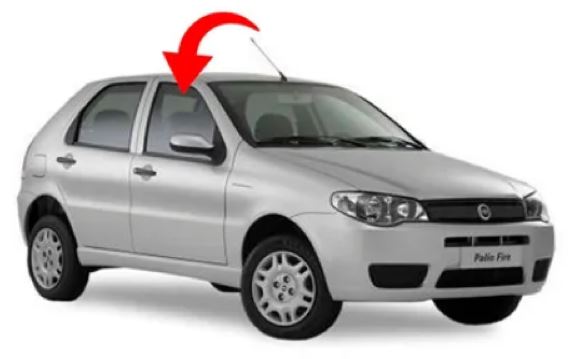 VIDRO PORTA FIAT PALIO 4P DIANT DIR VERDE