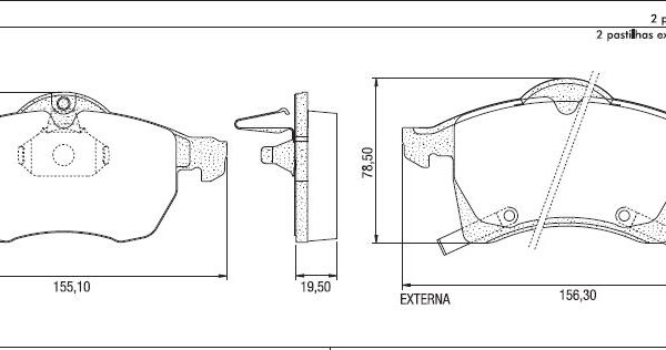 PASTILHA FREIO ASTRA 03ED ARO 15 ZAFIRA VECTRA TROLLER