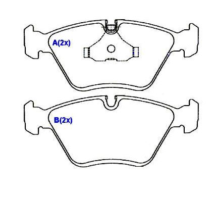 PASTILHA FREIO BMW 86ED (ATE TEVES) Nº 34111157039