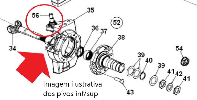 PIVO SUSPENSAO VOLARE V8L 4X4 INFERIOR Nº 6025008081003
