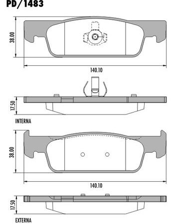 PASTILHA FREIO RENAULT LOGAN SANDERO 14/ ORIG 41060561R