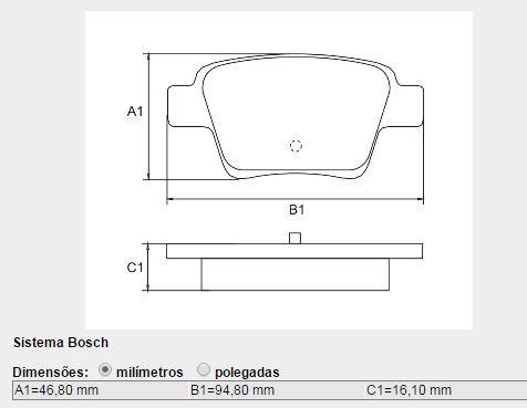 PASTILHA FREIO CITROEN C4 PALLAS PEUGEOT 307 TRASEIRA