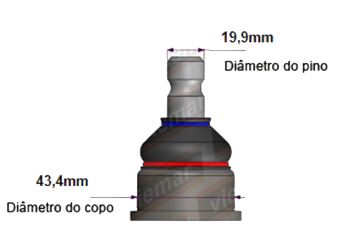 PIVO SUSPENSAO HYUNDAI SANTA FE KIA SORENTO DIANTEIRO