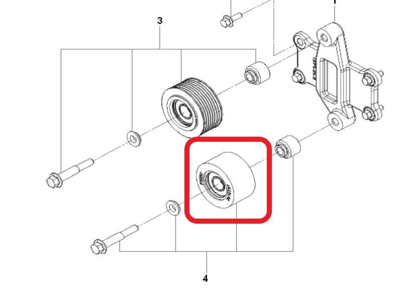 POLIA LISA TENSOR VOLARE V8 CUMMINS Nº 6125001107001