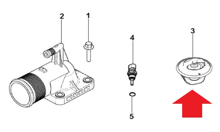 VALVULA TERMOSTATICA VOLARE V8 CUMMINS Nº612500108000
