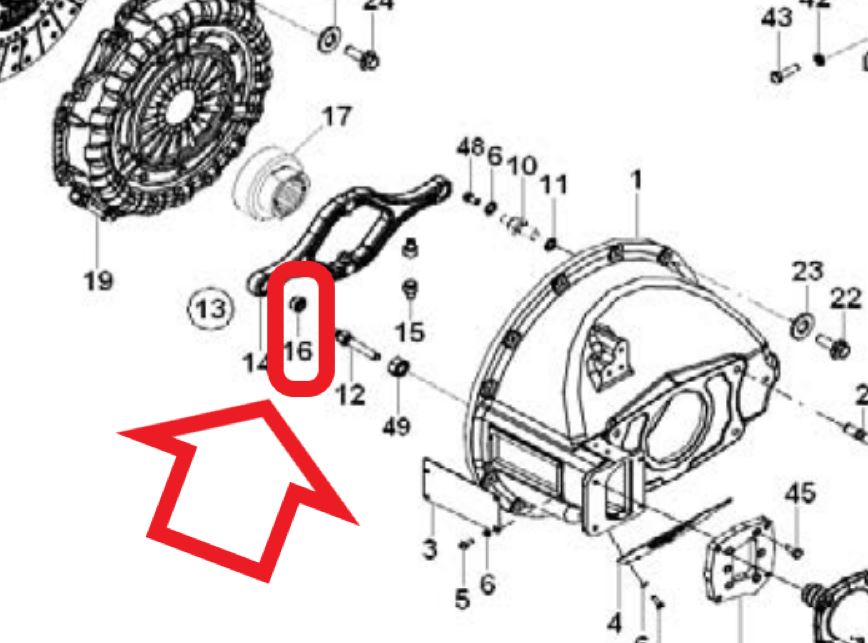 ROTULA GARFO EMBREAGEM AGRALE VOLARE Nº 6025003026003