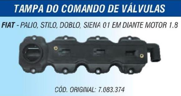 TAMPA COMANDO VALVULA PALIO DOBLO STILO 1.8 2001ED