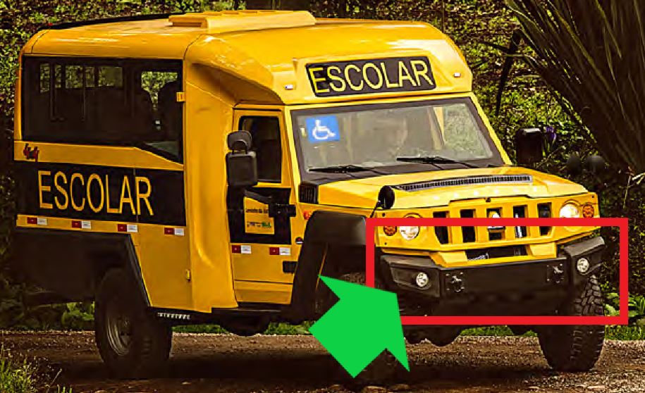 PARACHOQUE AGRALE MARRUA ORE AM200 ESCOLAR DIANTEIRO